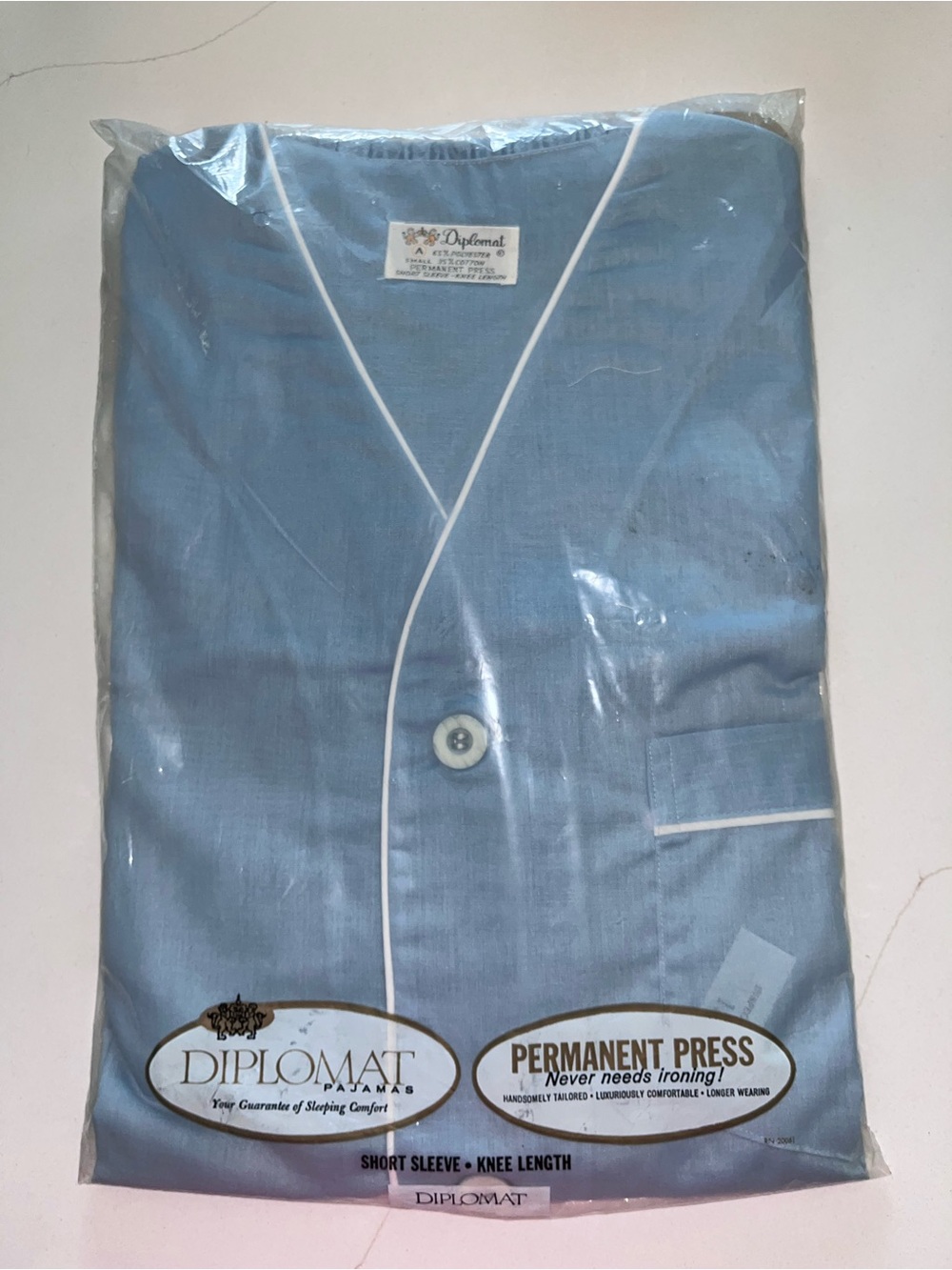 Diplomat Vintage pajamas short sleeve knee pants small